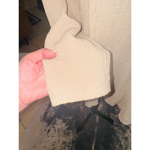 Ali Miles Off White Cowl Neck Waffle Knit Textured Tunic Top S Minimalist Casual - Picture 9 of 9